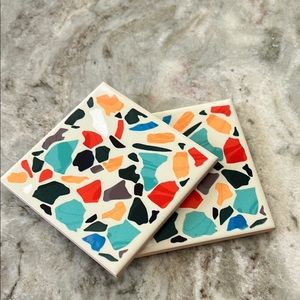 Colorful Terrazzo/ Mexican Theme Drink Coasters